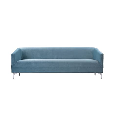 Jennifer Taylor Home 84-Inches Midcentury Arctic Blue Velvet 3 -seater ...