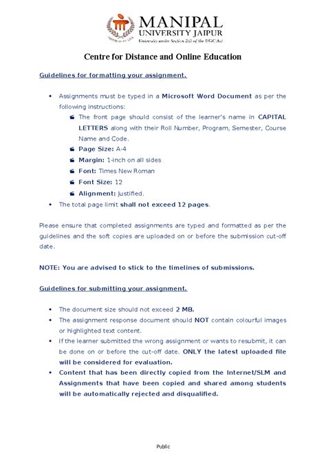 Guidelines for Formatting Assignments - DBB1113 BBA 1 - Studocu