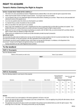 Fillable Online Right to Acquire Application Form Fax Email Print ...
