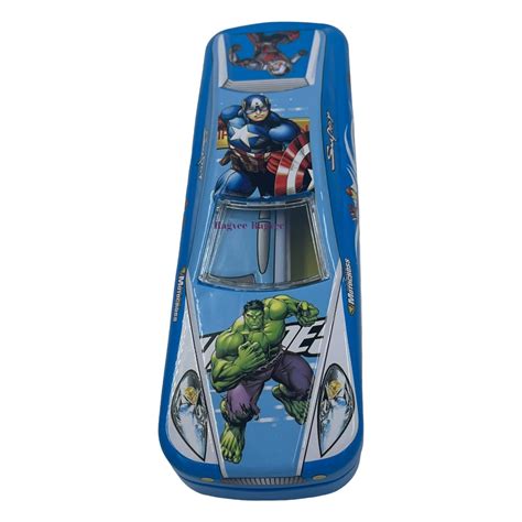 RAGVEE Metal Car Pencil Box for Kids Dual Layer Metal Pencil Case for ...