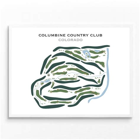 Columbine Country Club, CO Golf Course Map, Home Decor, Golfer Gift for ...