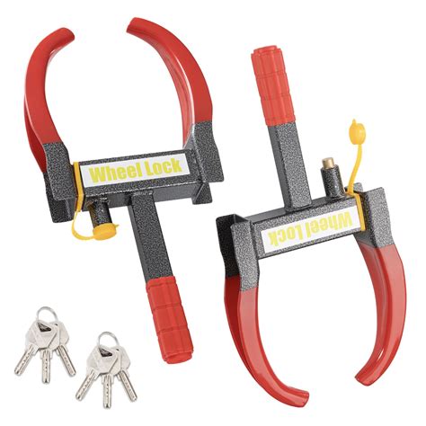 Buy CZC AUTO Wheel Lock Security Tire Lock Anti Theft Lock, Heavy Duty Trailer Wheel Lock with 6 ...