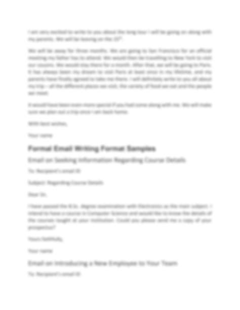 Image result for Email Writing Format Example