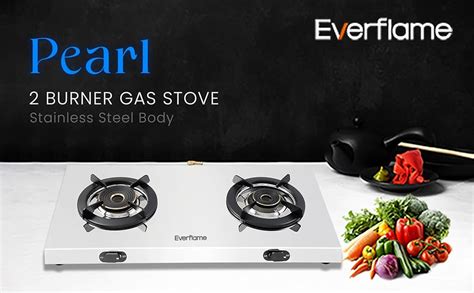 Everflame Pearl 2 Burner Gas Stove ISI Certified | 5G Forged Brass ...