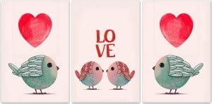The Sign Of Love Three Piece MDF Painting Paper Print - Art & Paintings ...