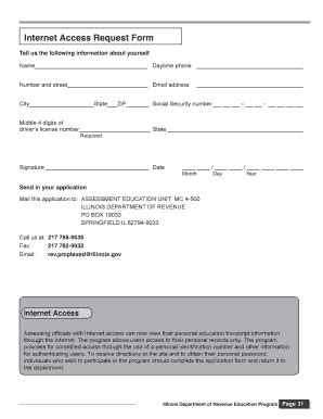 Internet Access Request Form Templates | pdfFiller