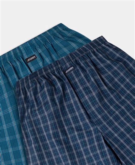 Buy Super Combed Mercerized Cotton Woven Checkered Boxer Shorts with ...