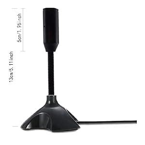 Plan4Buy USB Mini Mic Desktop Laptop Stereo Recording Flexible ...
