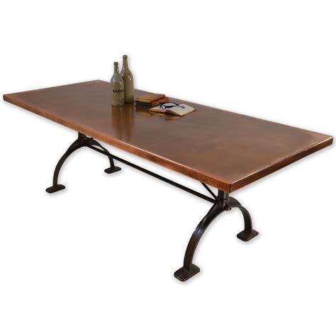 Copper Dining Table | Copper Top Table | Andrew Nebbett Designs
