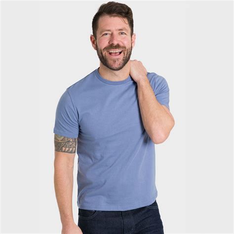 Ash & Erie Blue Crew Neck T-Shirt for Short Men