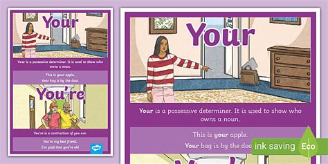 Your and You're Homophone Display Poster