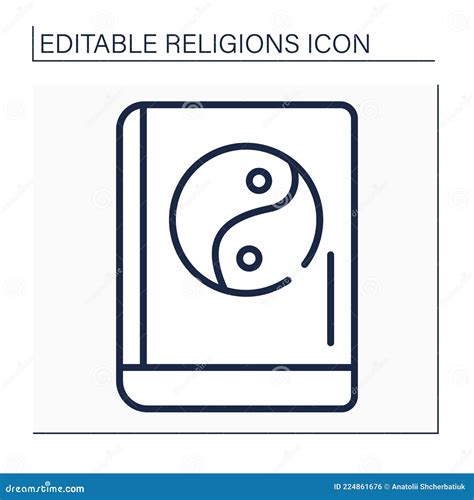 Confucianism line icon stock vector. Illustration of chinese - 224861676