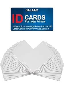 SALAAR Plain White PVC ID Cards for Canon G1000, G2000, G2010, G3000 ...