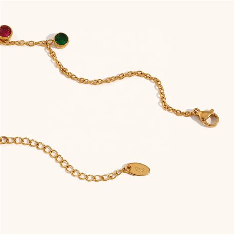 18KT Gold Plated Petal CZ Necklace – Atulya Jewellers
