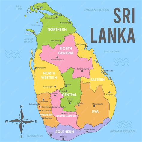 Premium Vector | Flat sri lanka map with border line