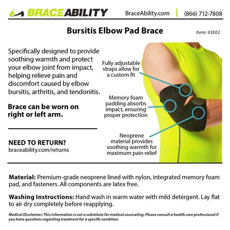 Bursitis Elbow Pad Brace | Olecranon Padded Sleeve & Bursa Wrap