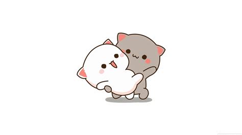 Peach and Goma Cats Kawaii cute 4K UHD Wallpaper for UltraHD Desktop ...