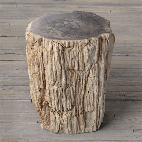 Petrified Wood Stump End Table | The Green Head