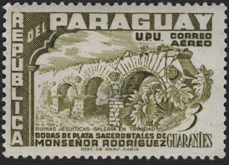SCG9471 - Paraguay – Jesuit Ruins of Trinidad “Galería” Airmail, Silve ...