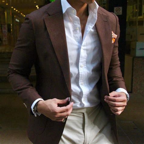 Casual outfit for men - Brown Blazer, Khaki pants! | Blazer outfits men ...