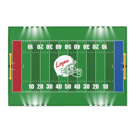 Personalized Football Field Rug for Playroom/bedroom 2 Sizes, Custom ...