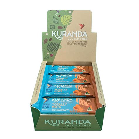 Kuranda Gluten Free Protein Bars Totally Nuts 50g [Bulk Buy 16 Units]