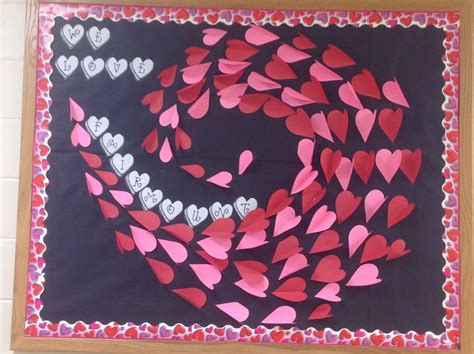 Valentine's Day Bulletin Board Idea with Hearts
