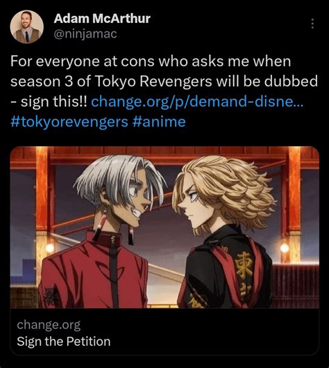 Season 3 Dub Update : r/TokyoRevengers
