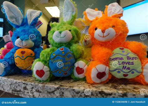 Colorful Stuffed Bunny Rabbits Stock Photo - Image of decorative, baby ...