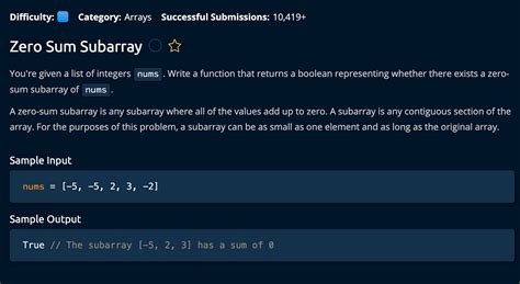 Image result for Subarray with 0 Sum LeetCode