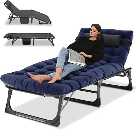 Slsy Outdoor Folding Chaise Lounge Chair, 5-Position, Heavy Duty for ...