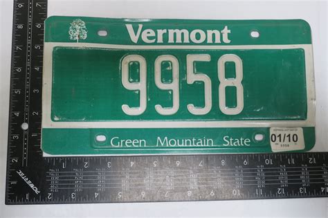 2010 10 VERMONT VT LICENSE PLATE TAG #9958 LOW NUMBER FOUR 4 DIGIT | eBay