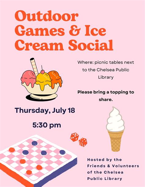 Outdoor Games & Ice-Cream Social, 296 VT Rte 110, Chelsea, VT, 18 July ...
