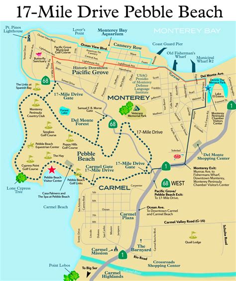 17-Mile Drive Map - Ontheworldmap.com