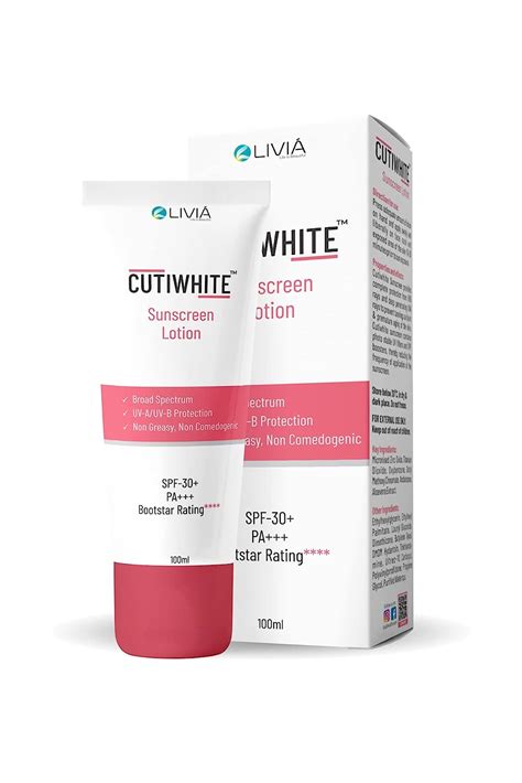 CUTIWHITE sunscreen lotion, SPF 30 PA+++, Blocks Upto 97% Harmful ...