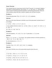 Image result for Factor Theorems Tutorials