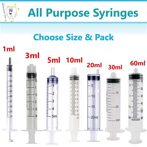 1ml / 1cc Syringe (No Needle) 3cc, 5cc, 10cc, 20, cc, 60cc, Choose Size ...