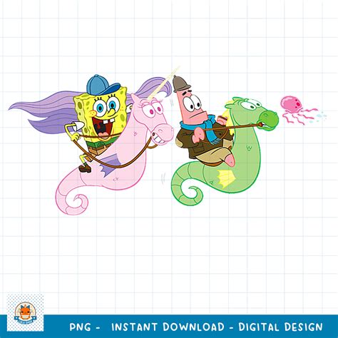 SpongeBob SquarePants And Patrick Seahorse Riders png, digit | Inspire ...