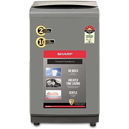 SHARP 7.5 Kg 5 Star Fully Automatic Top Load Washing Machine (EST75NGY ...