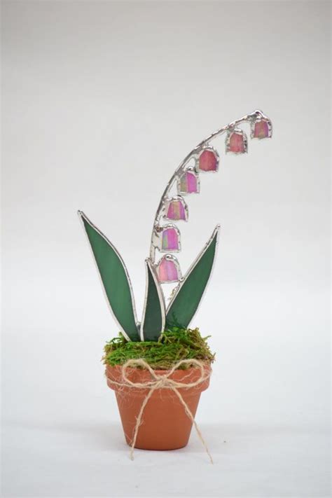 lily of the valley glass flowers