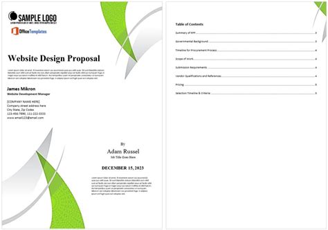 Image result for Website Proposal Examples