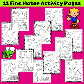 End of the Year Activities: Summer Coloring Pages, Tracing Lines Worksheets