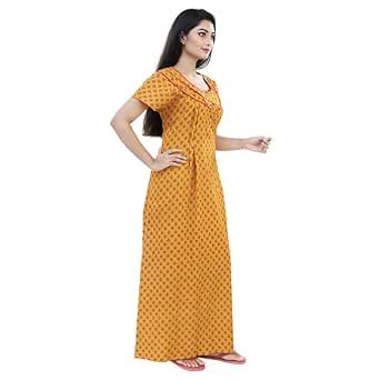 Buy Parijath's Cotton Maternity Feeding Nighty Night Dress Gown for ...
