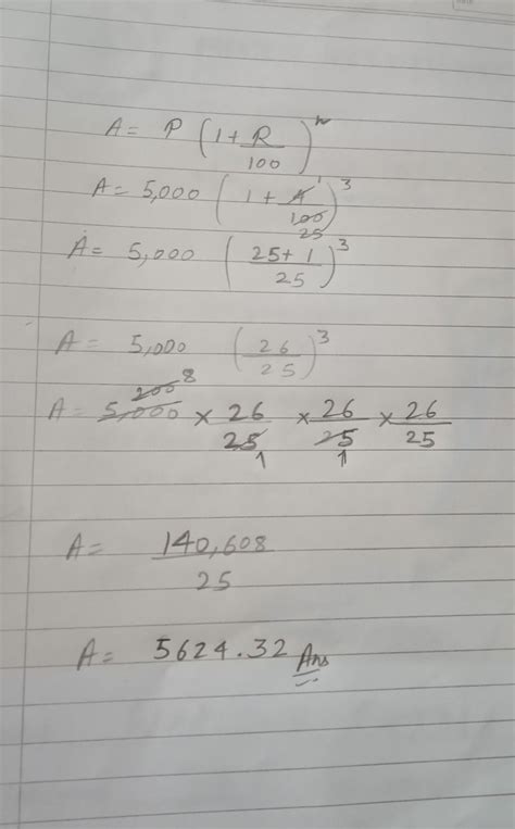 Find the interest and the amount to be paid on ₹5,000 at 4% per annum ...
