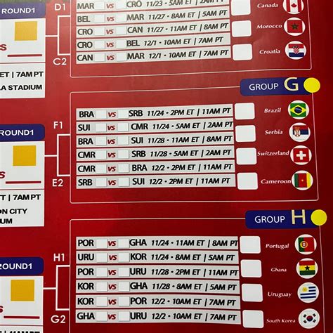 Buy World Cup 2022 Poster Qatar, Soccer Match Schedule Wall Chart ...