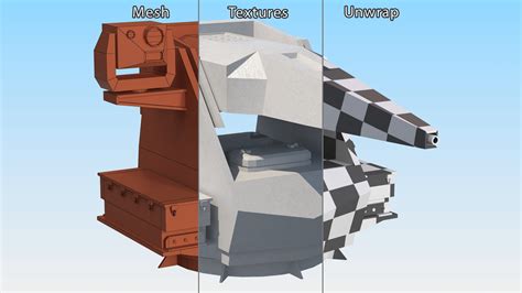 3D Simplified Sci Fi Navy Cannon System Gun Model - TurboSquid 2328647