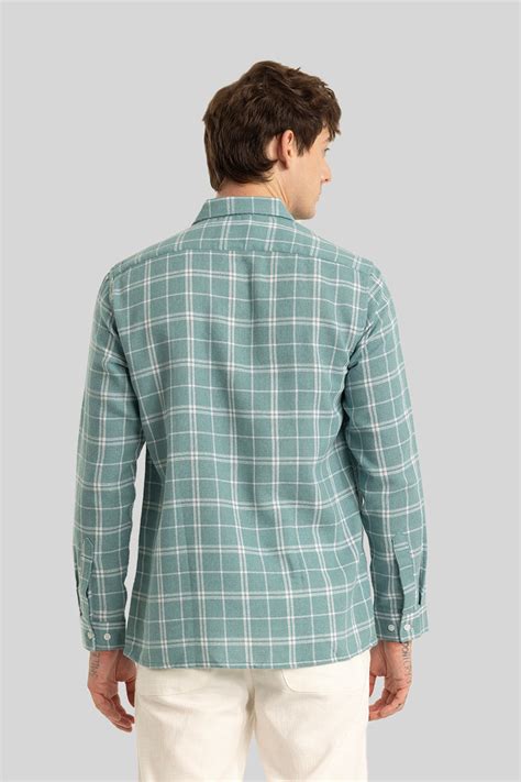 Buy Men's Joost Aquamarine Checks Shirts Online | Snitch – SNITCH