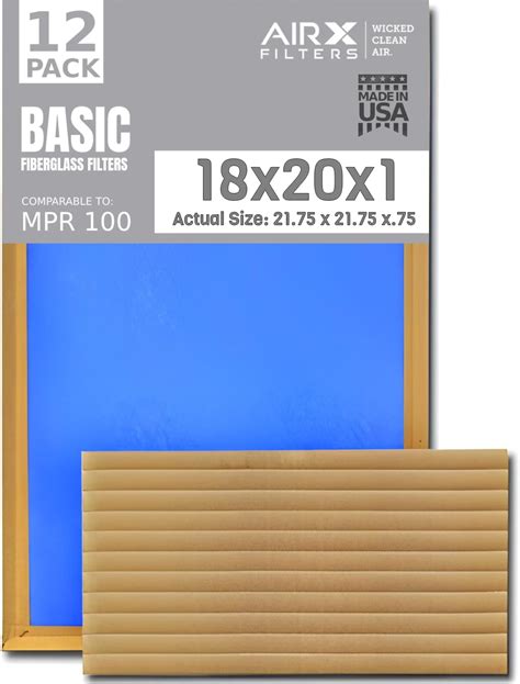 Amazon.com: 18x20x1 Air Filter Comparable to MPR 100 Basic Economy ...
