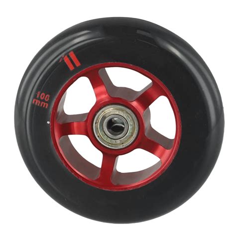 100mm Pro Scooter Wheels With Bearings Aluminum Alloy Wheel Professional Hub High Elasticity ...