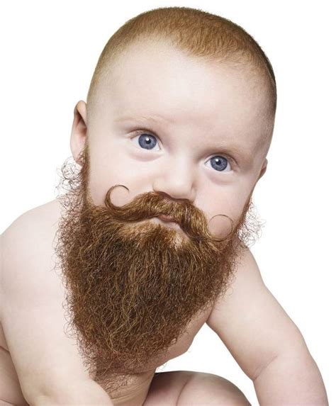 看了这些照片 也许你也想生个长胡子的小宝宝